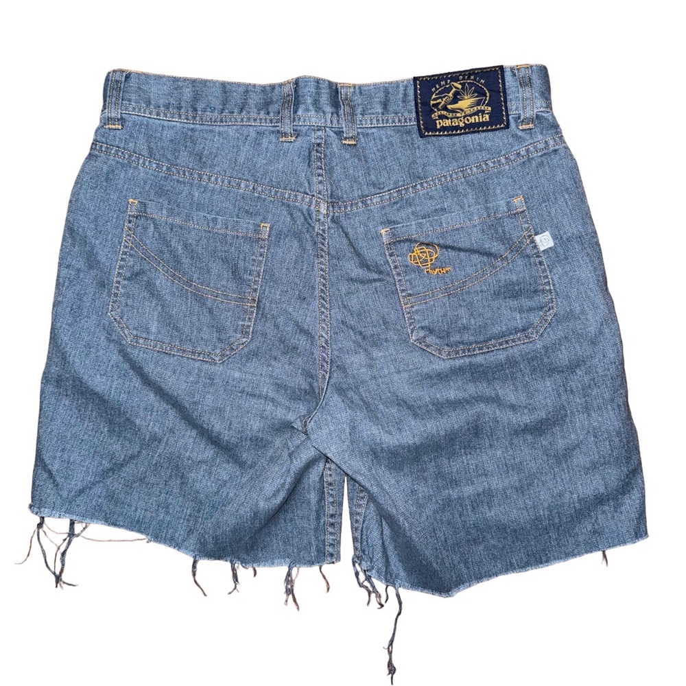 Vintage 90s Patagonia Blue Jean Cutoff Shorts Denim Gorp Outdoors Retro